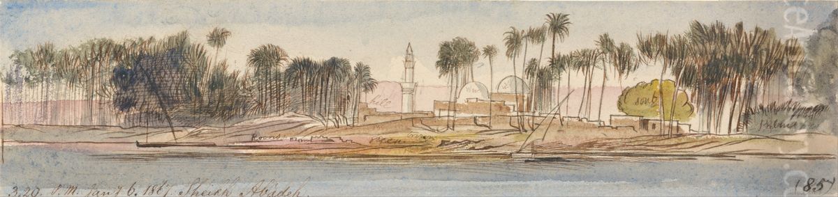 20 pm, 6 January 1867 (85) Oil Painting by Edward Lear