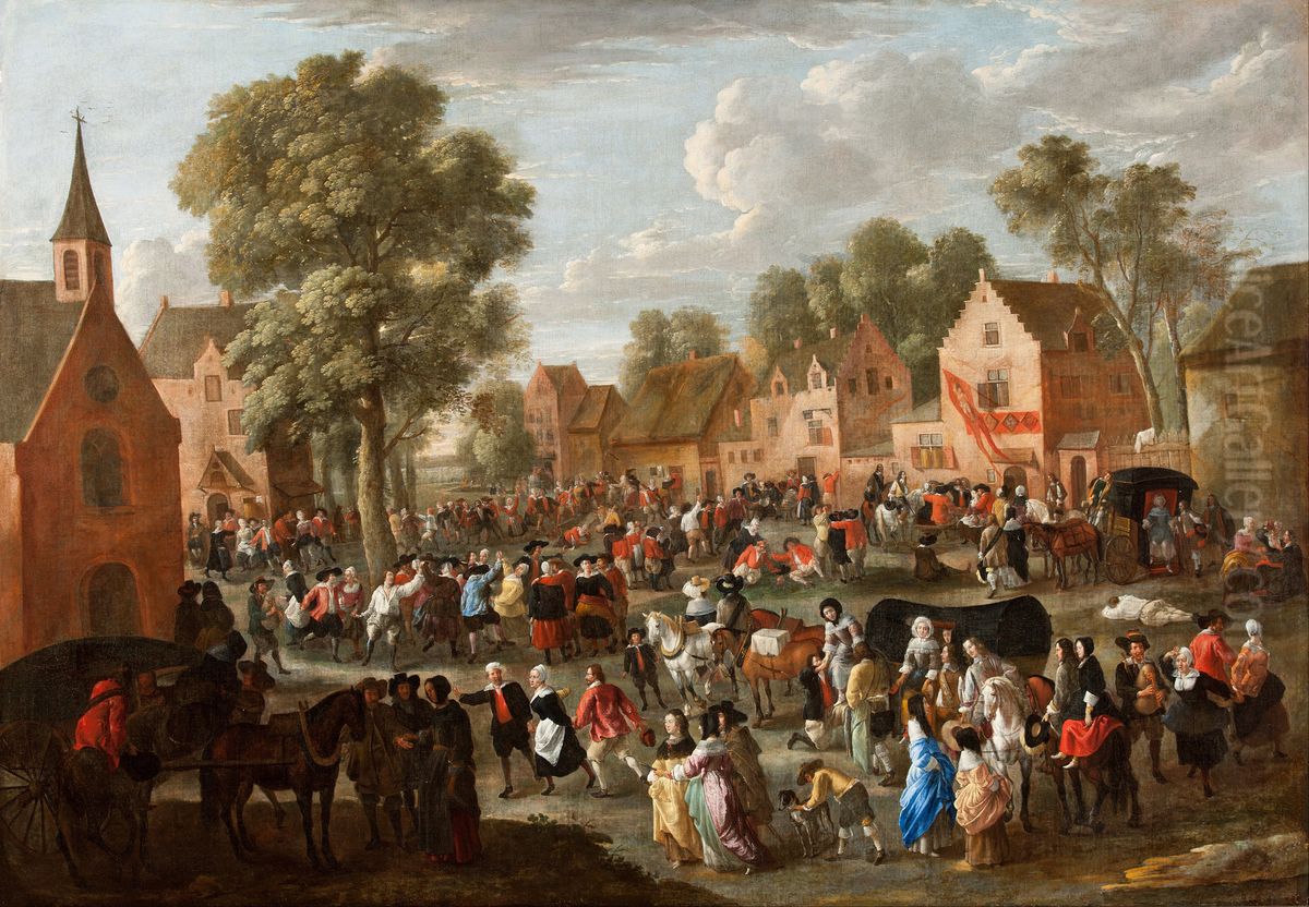 Village kermis Oil Painting by Gillis van Tilborgh