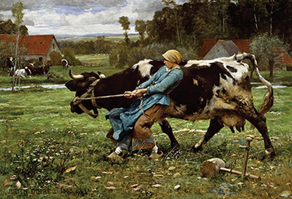 In the Pasture Oil Painting by Julien Dupre