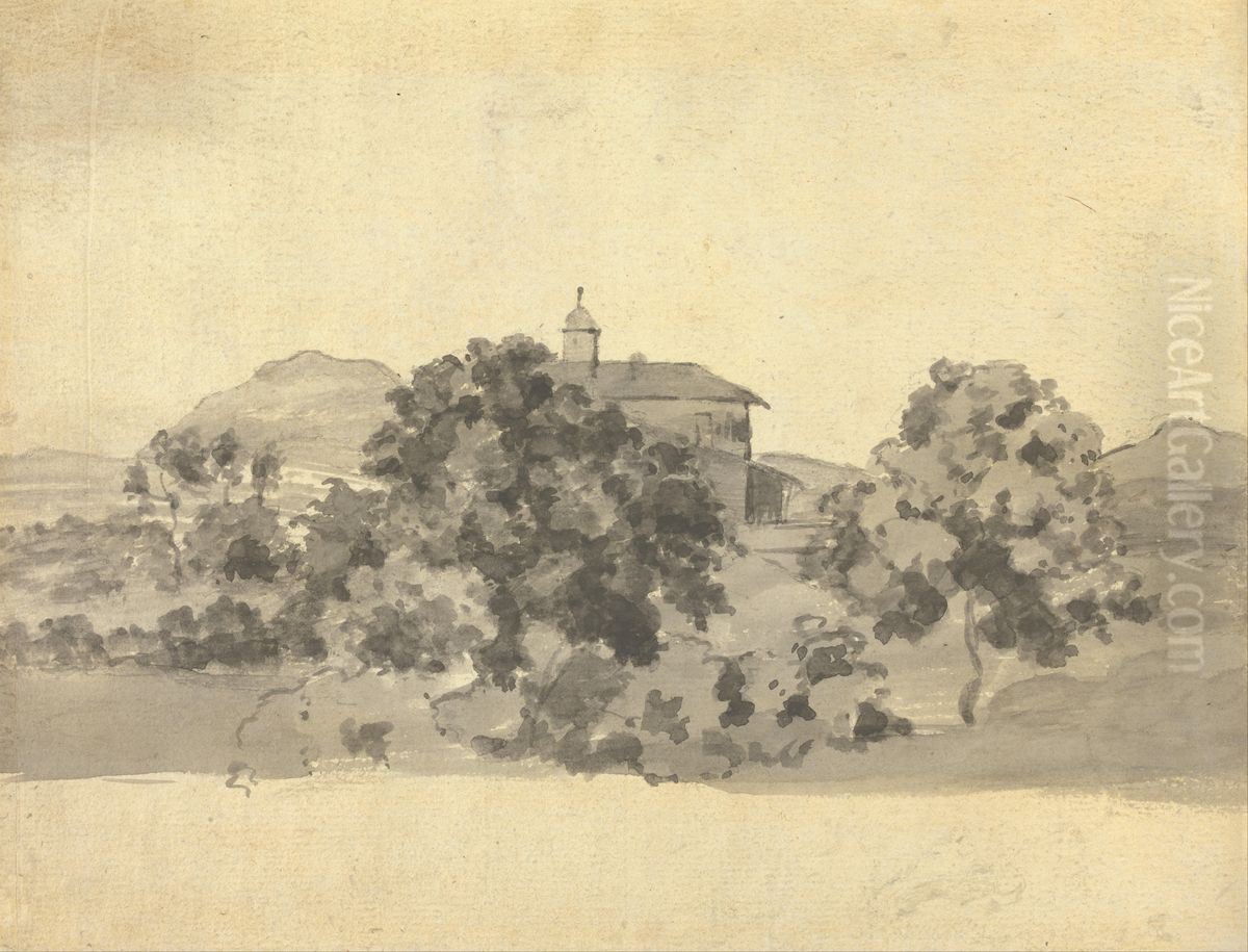 A Church in Italy Oil Painting by Joseph Wright of Derby