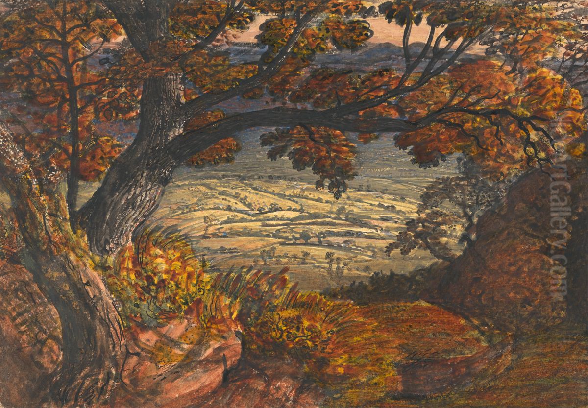 The Weald of Kent Oil Painting by Samuel Palmer