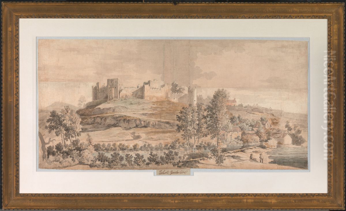 Ludlow Castle Oil Painting by Samuel Scott