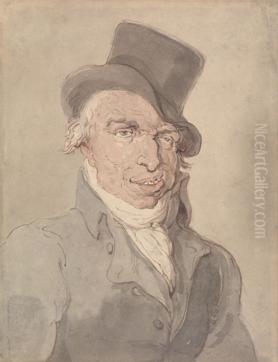 A Sporting Cove Oil Painting by Thomas Rowlandson