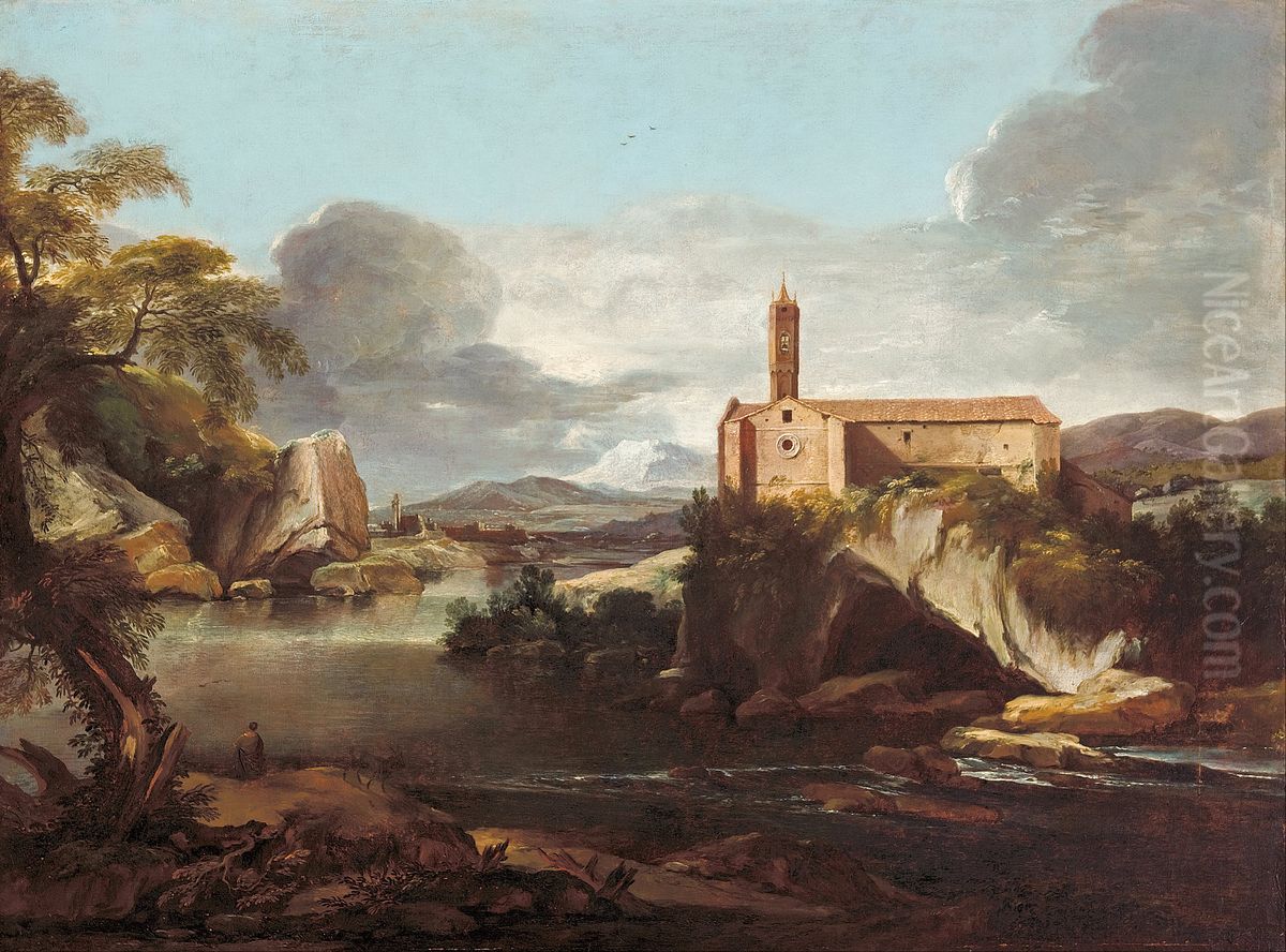 Rocky valley Oil Painting by Jacques Courtois