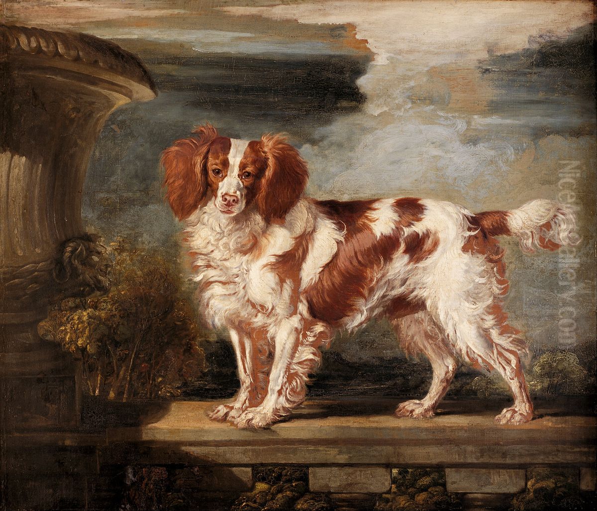 Portrait of Dash, a Favourite Spaniel, the Property of Lady Frances Vane-Tempest Oil Painting by James Ward