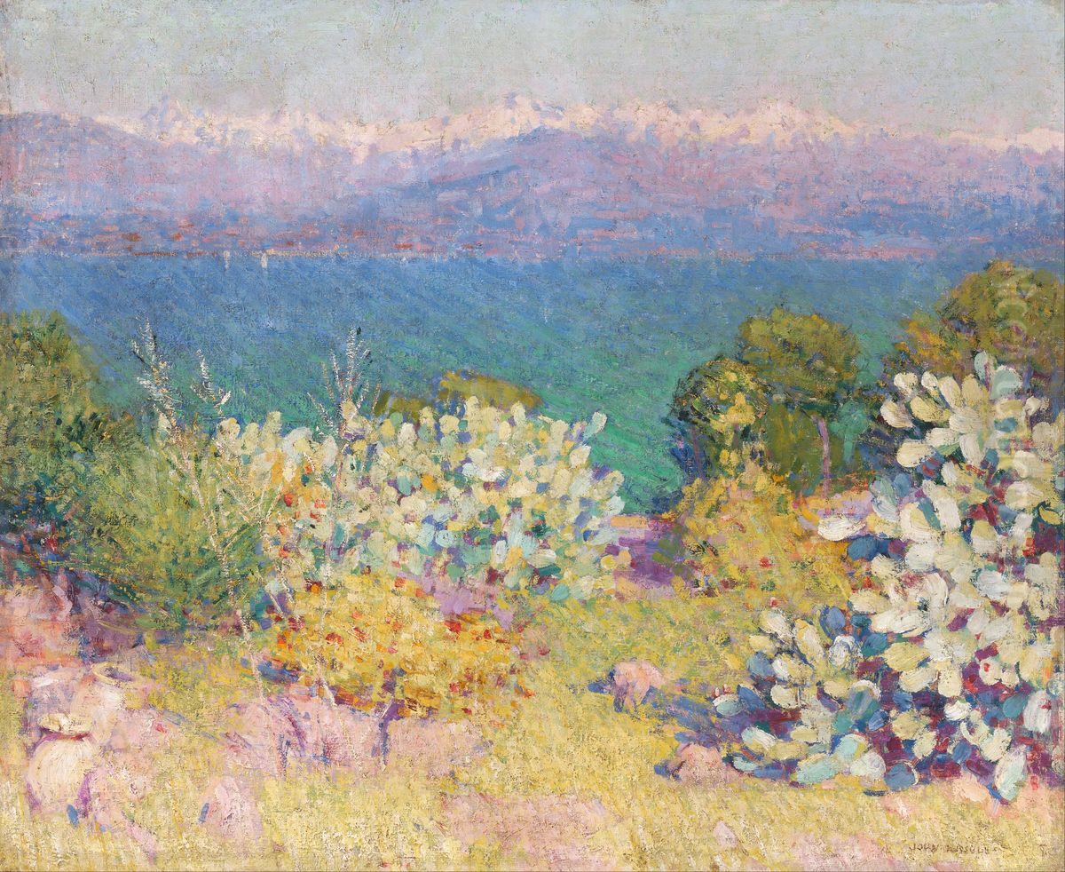 In the morning, Alpes Maritimes from Antibes Oil Painting by John Peter Russell