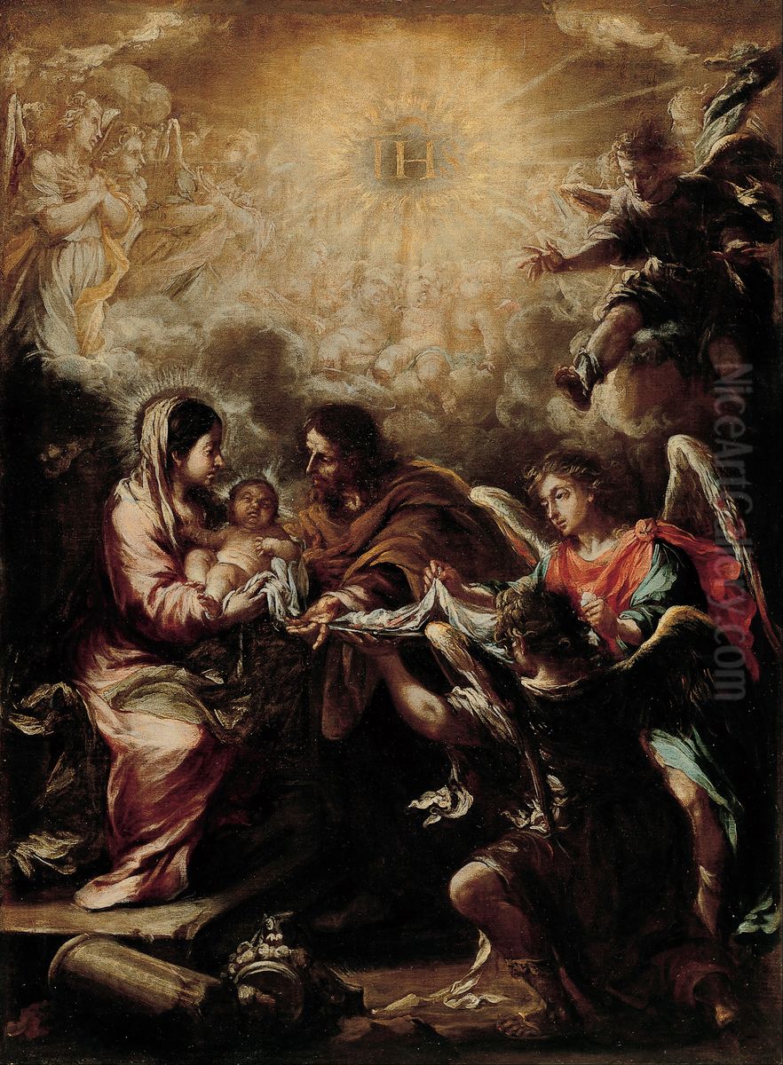 The Conferring of the Name of Jesus Oil Painting by Juan De Valdes Leal