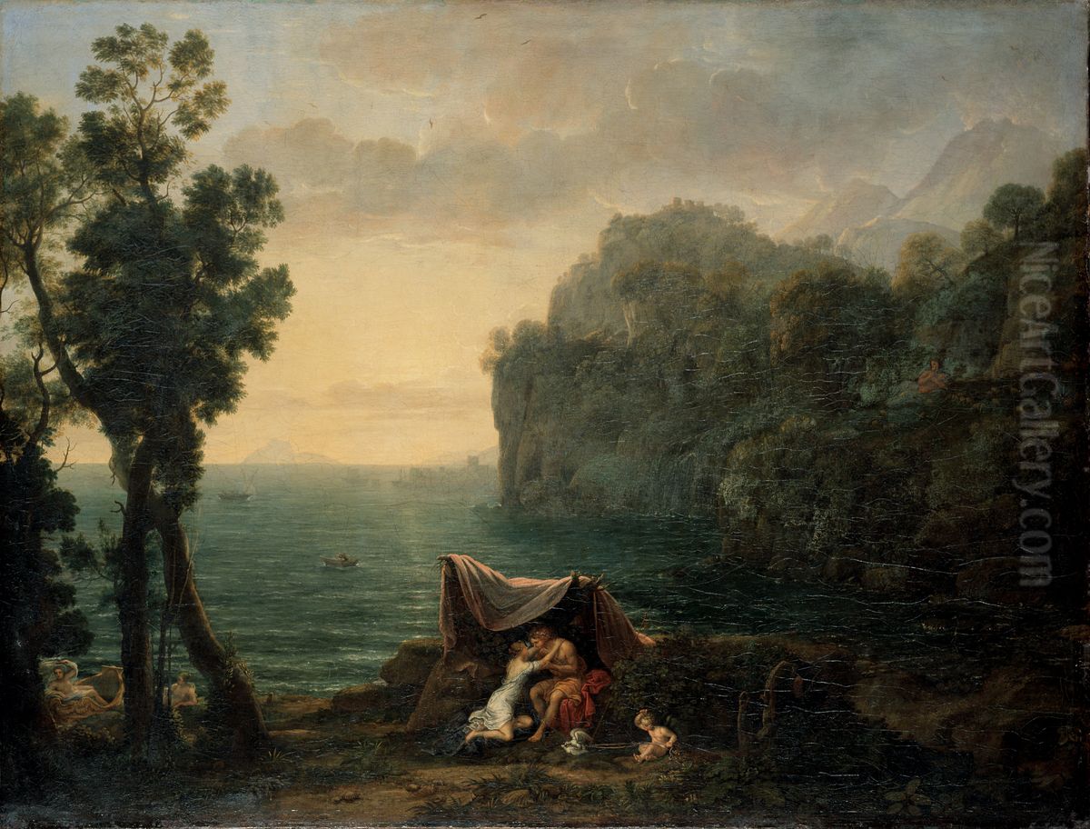 Paysage cotier avec Acis et Galatee Oil Painting by Claude Lorrain (Claude Gellee)