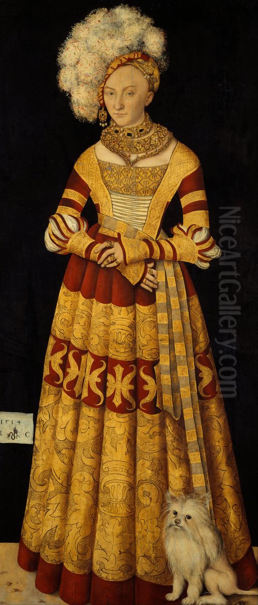 Duchess Katharina of Mecklenburg (1487-1561) Oil Painting by Lucas Cranach the Elder