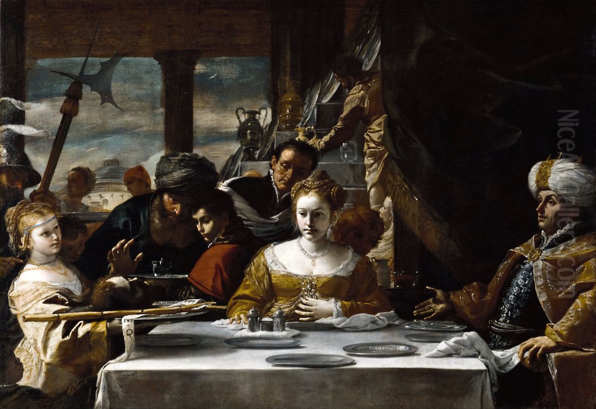 Feast of Herod Oil Painting by Mattia Preti