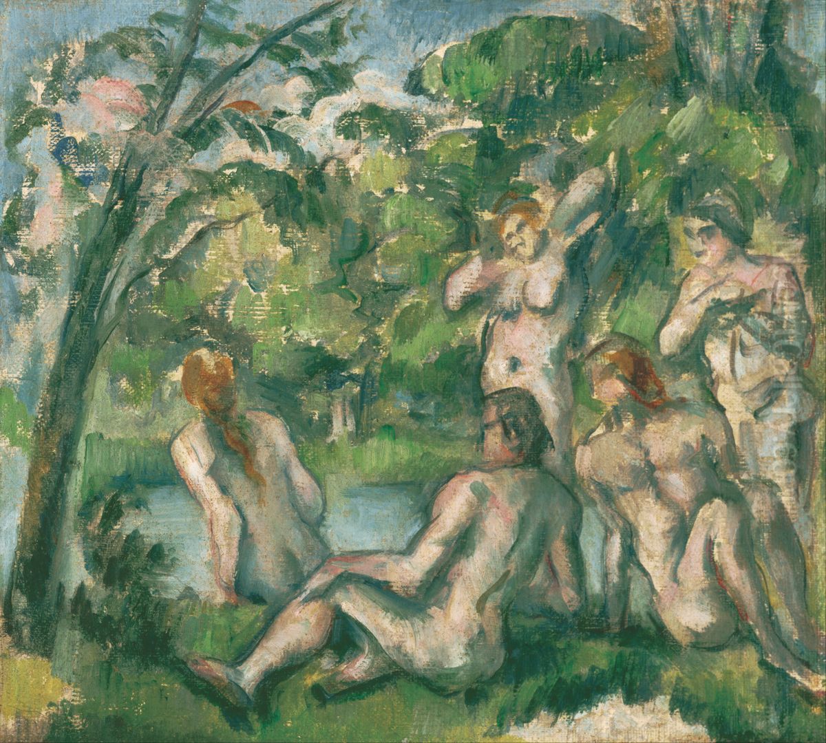 Bathers Oil Painting by Paul Cezanne