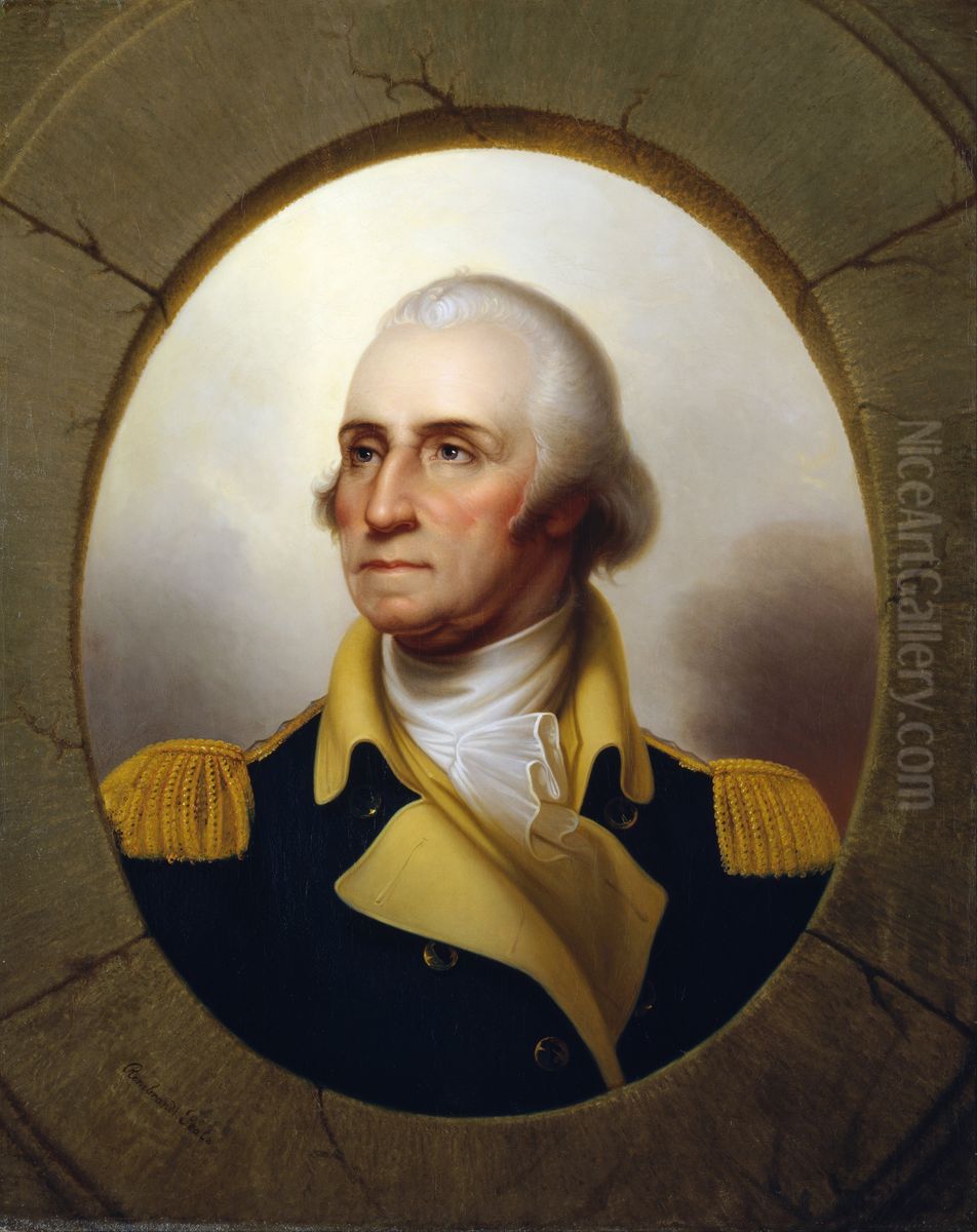 George Washington (Porthole type) Oil Painting by Rembrandt Peale