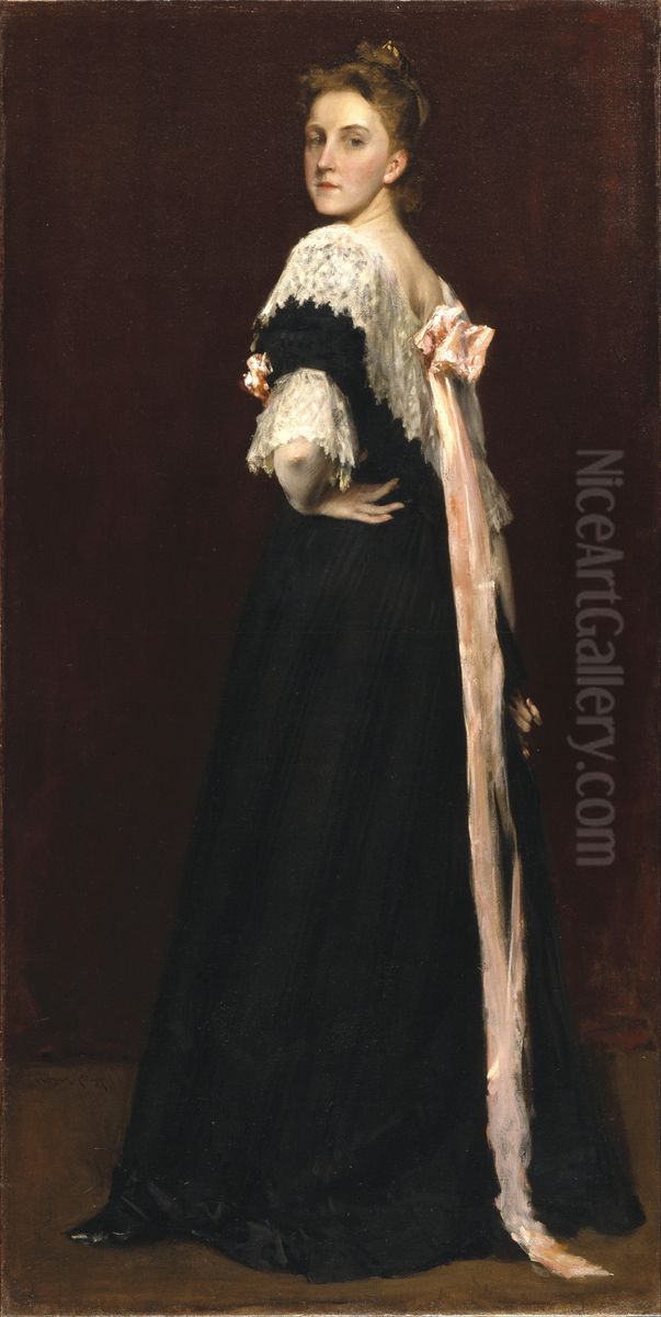 Lydia Field Emmet Oil Painting by William Merritt Chase