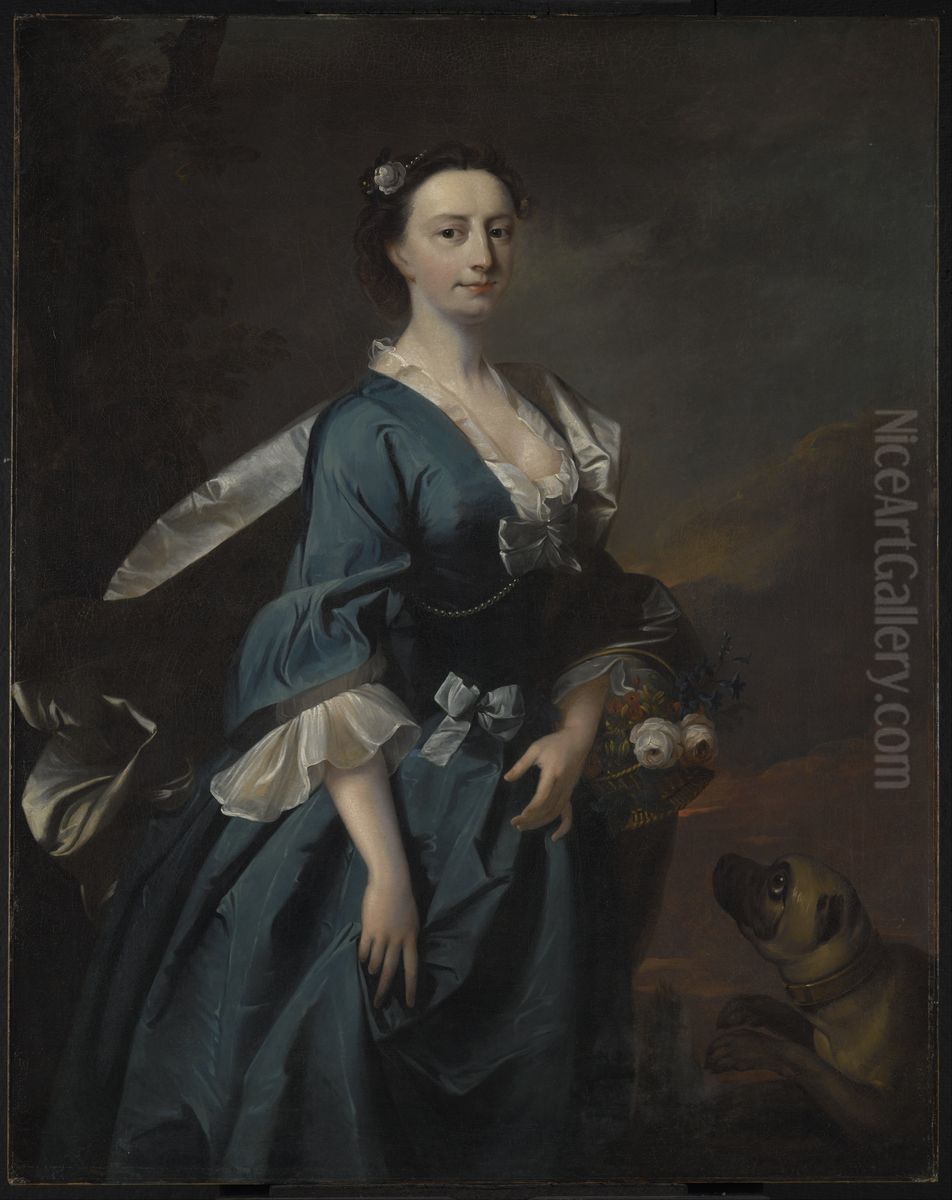 Mrs. John Wendt Oil Painting by Thomas Hudson