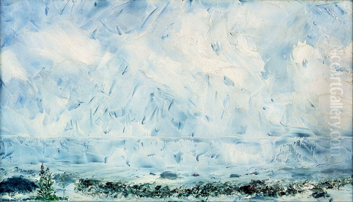 Flower by the Shore Oil Painting by August Strindberg