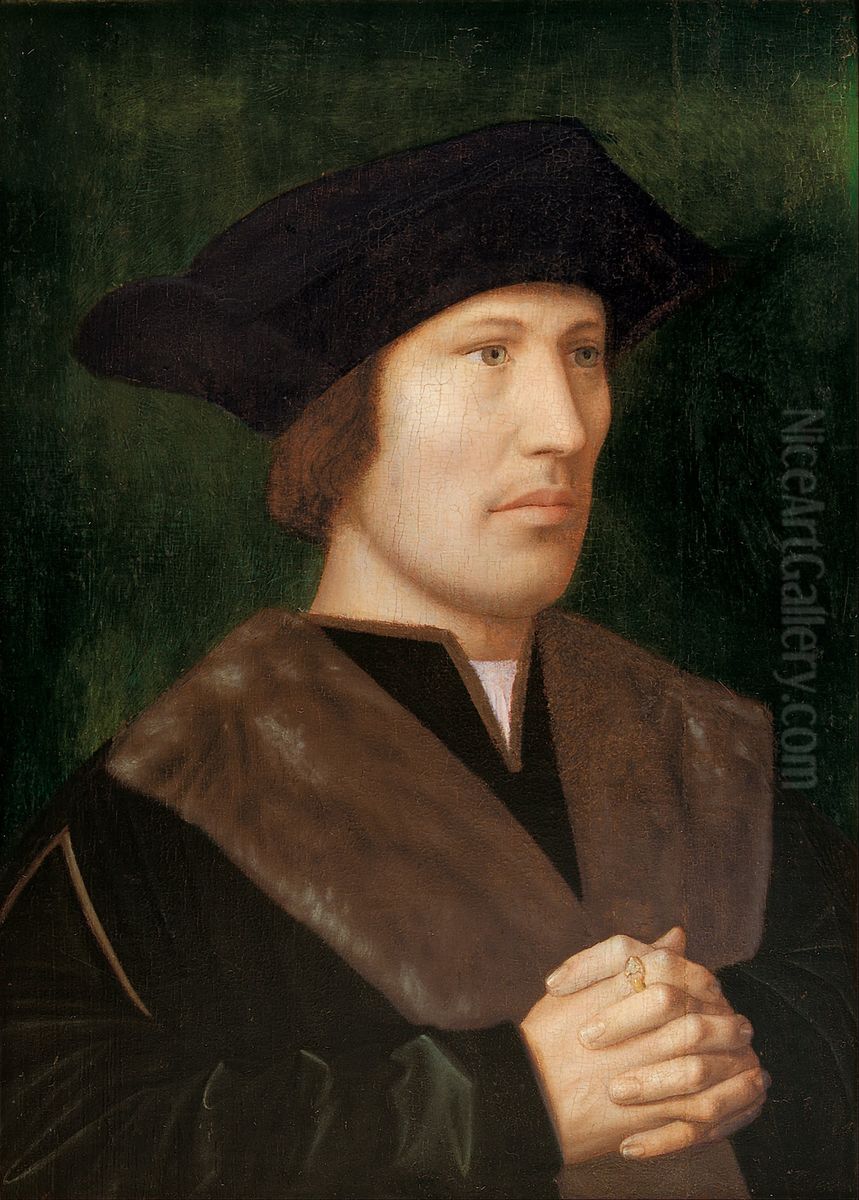 Man Praying Oil Painting by Ambrosius Benson