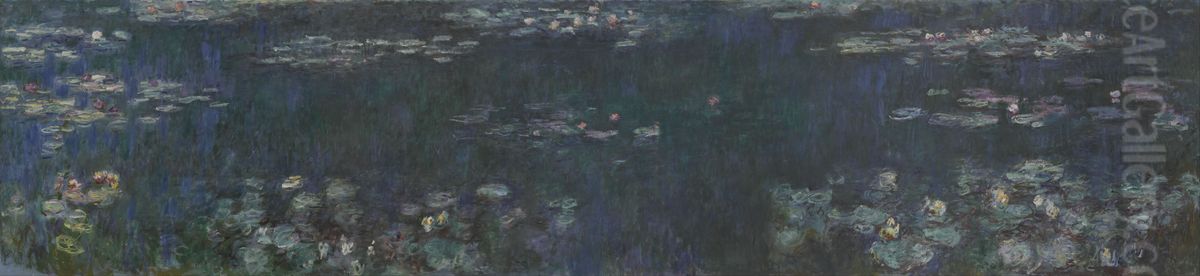 The Water Lilies - Green Reflections Oil Painting by Claude Oscar Monet