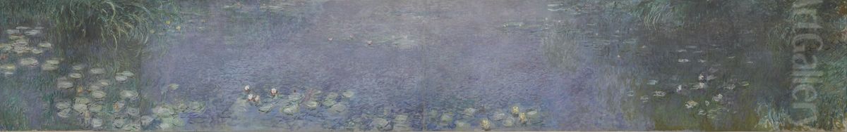 The Water Lilies - Morning Oil Painting by Claude Oscar Monet