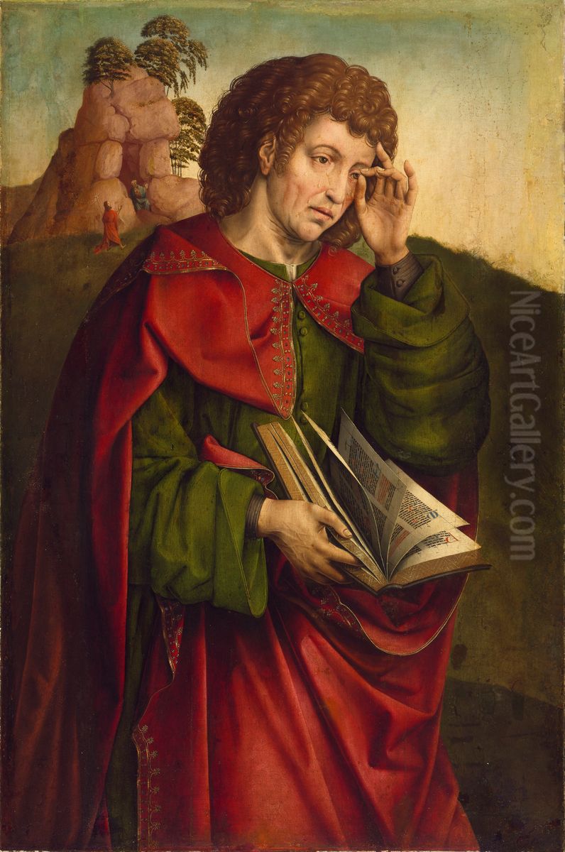 Saint John the Evangelist Weeping Oil Painting by Colijn de Coter