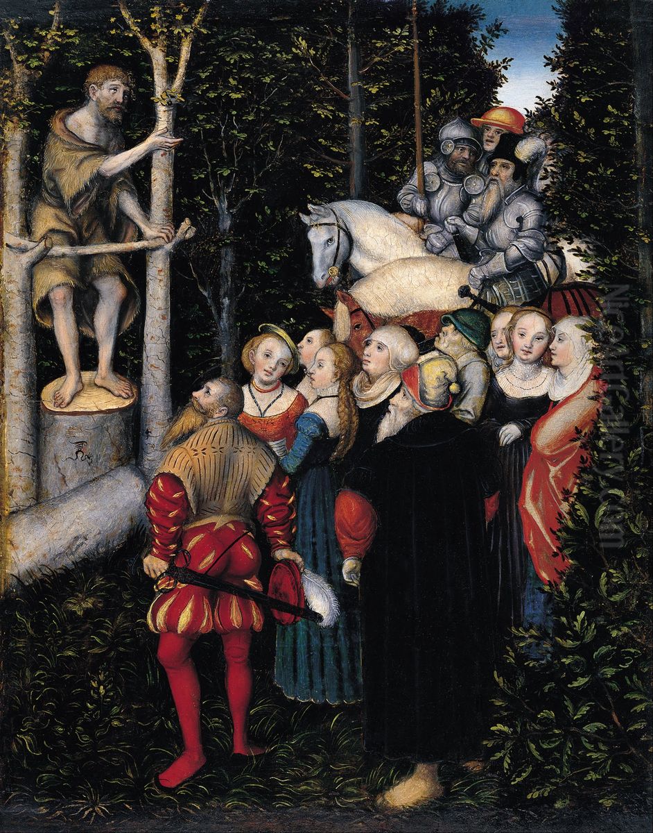 The Sermon of St. John the Baptist Oil Painting by Lucas Cranach the Elder