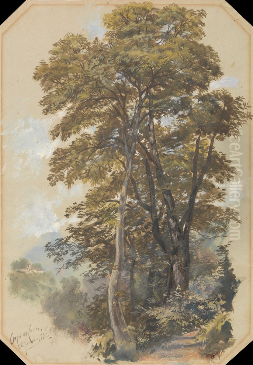 Corpo di Cava, 28 June 1838 Oil Painting by Edward Lear