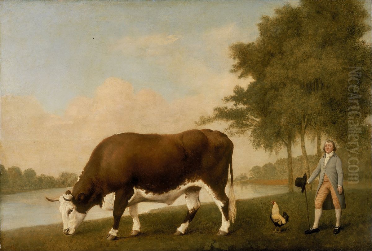 The Lincolnshire Ox Oil Painting by George Stubbs