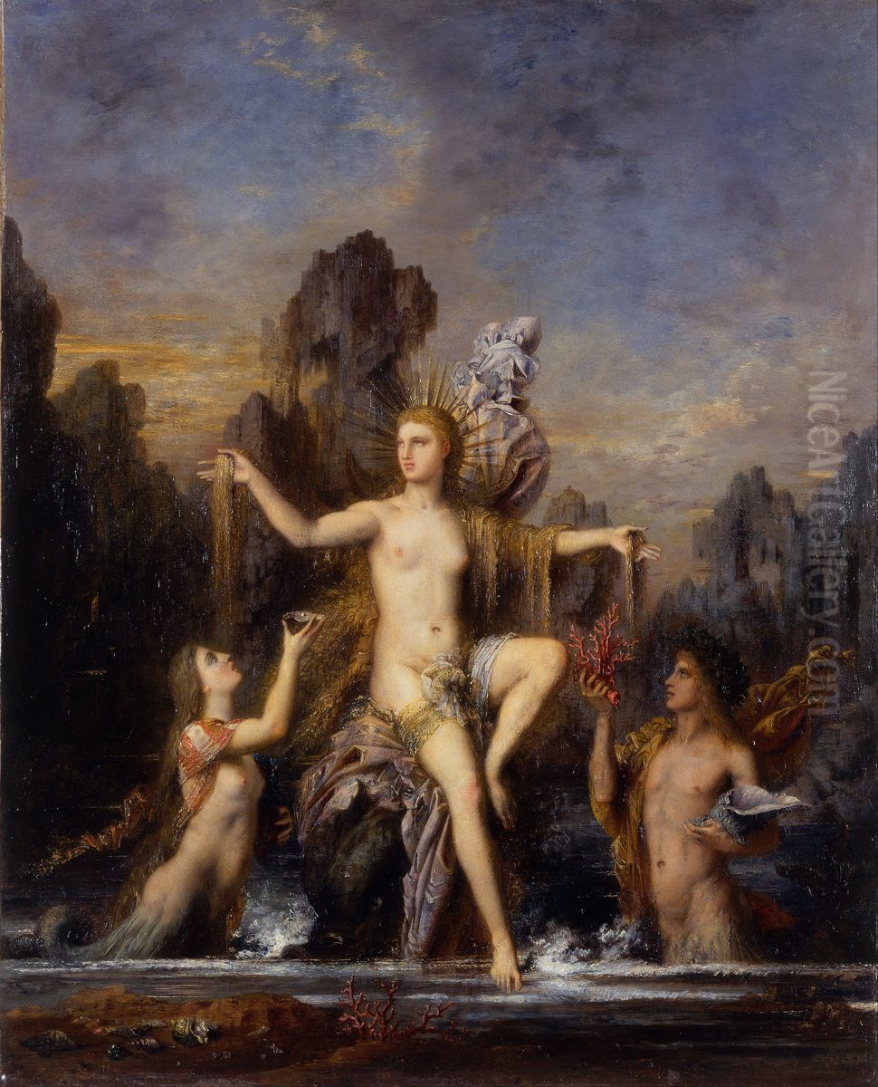 Venus rising from the sea Oil Painting by Gustave Moreau