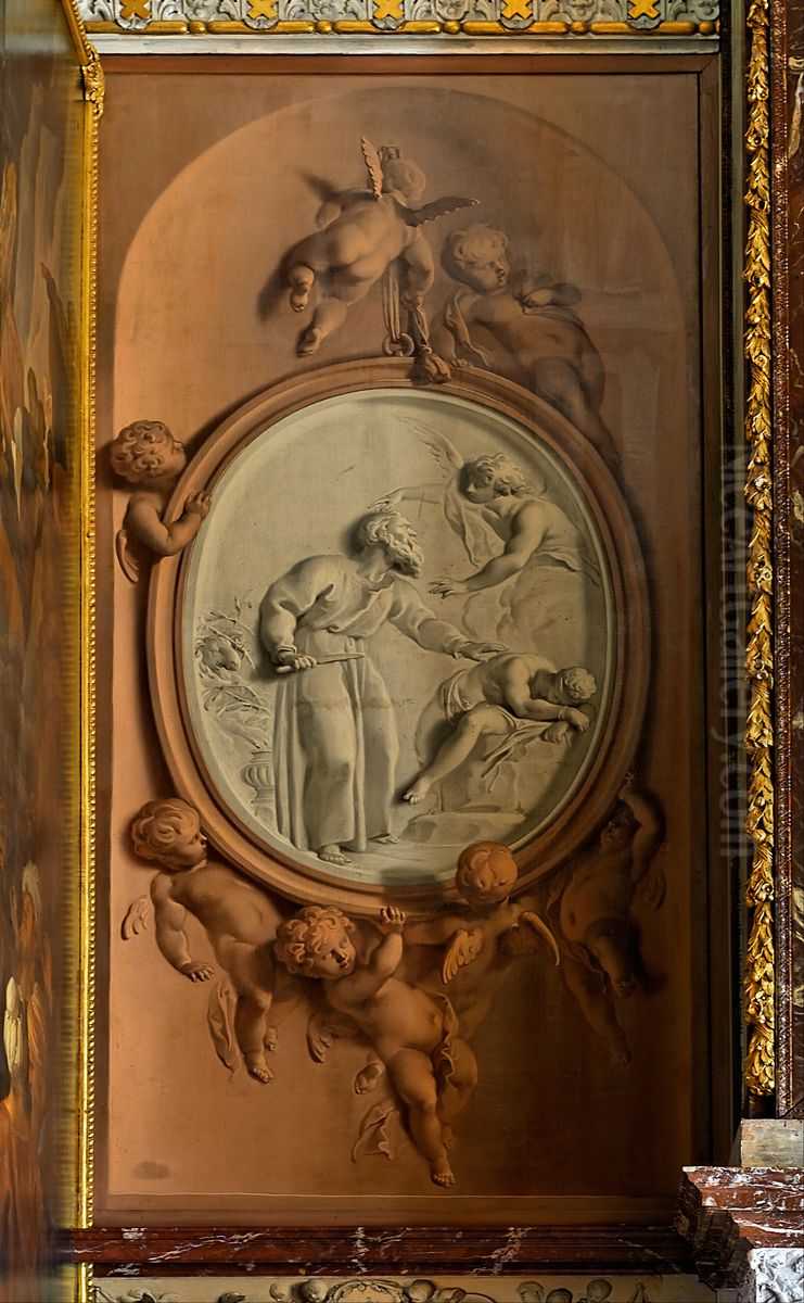 Abraham sacrificing his son Isaac Oil Painting by Jacob de Wit