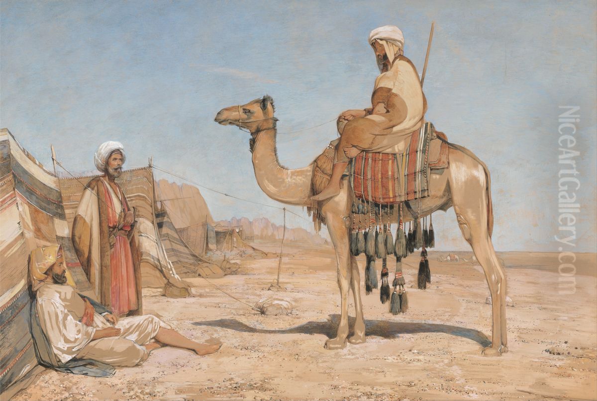 A Bedouin Encampment; or, Bedouin Arabs Oil Painting by John Frederick Lewis