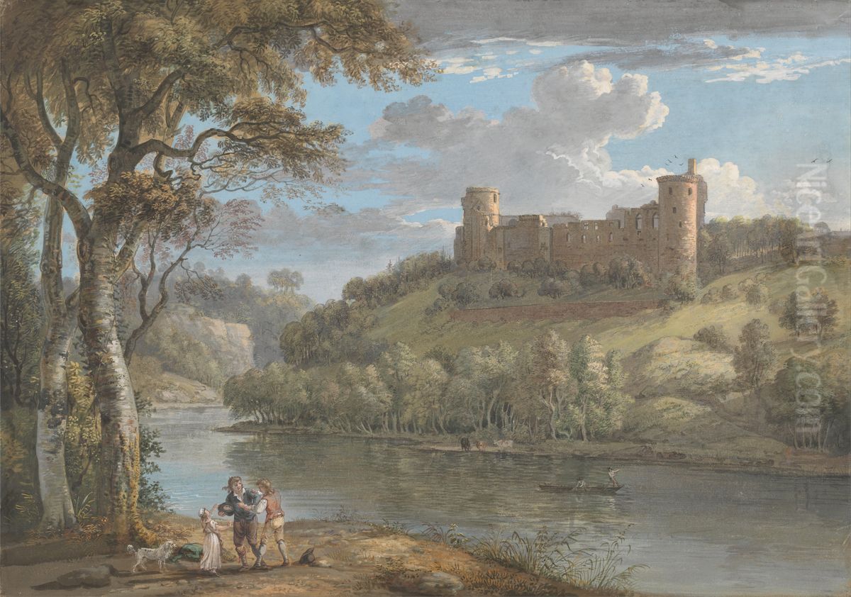 Bothwell Castle, from the South Oil Painting by Paul Sandby
