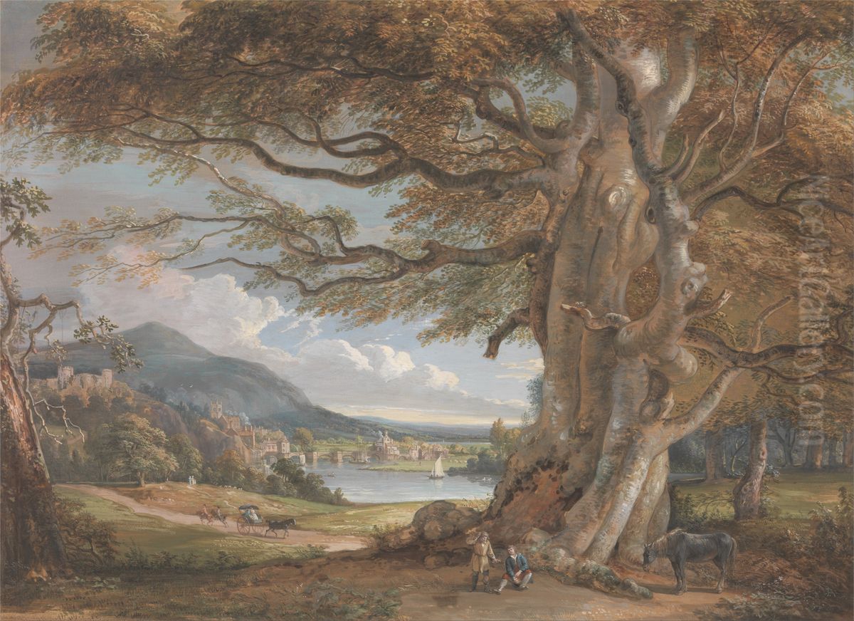 Bridgenorth, Shropshire Oil Painting by Paul Sandby