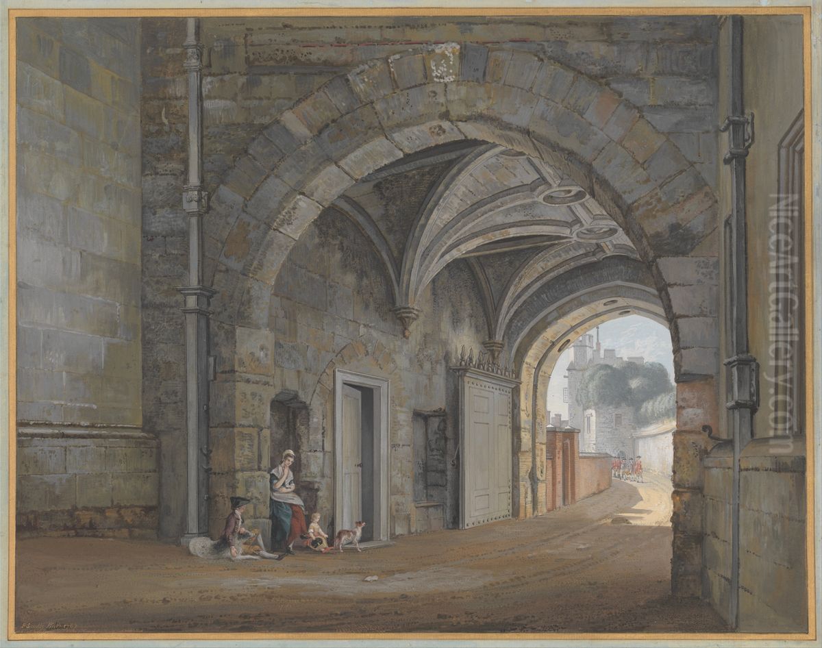 The Queen Elizabeth Gate Oil Painting by Paul Sandby