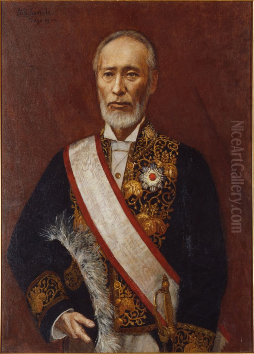 Portrait of Terajima Munenori Oil Painting by Kuroda Seiki