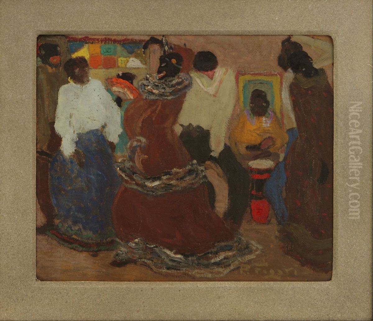 Candombe Oil Painting by Pedro Figari
