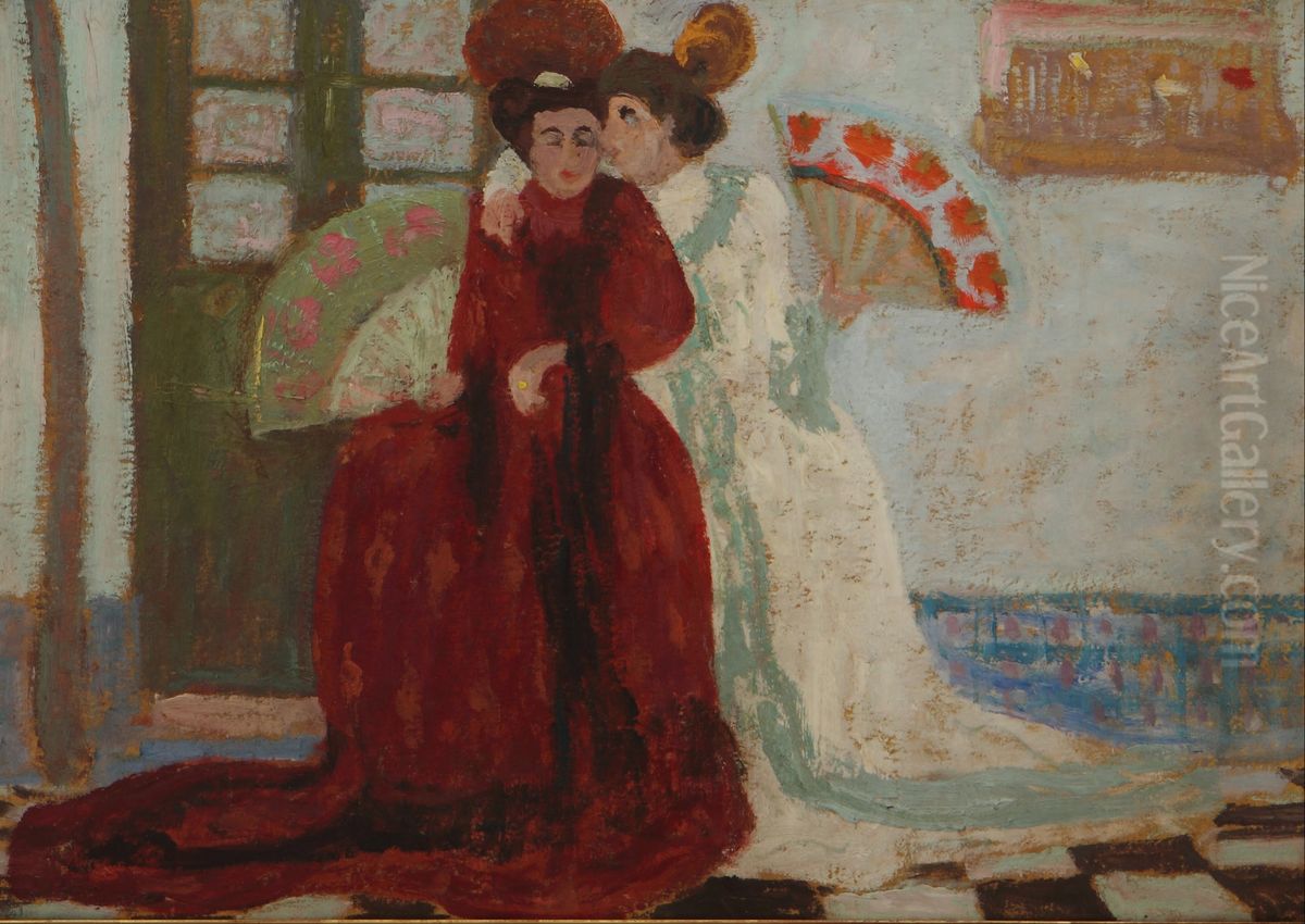 Confidencia Oil Painting by Pedro Figari