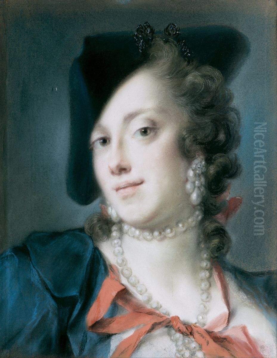 A Venetian Lady from the House of Barbarigo (Caterina Sagredo Barbarigo) Oil Painting by Rosalba Carriera