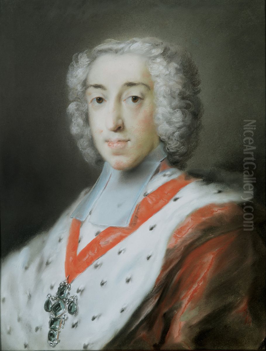 Elector Clemens Augustus of Cologne (1700-1761) Oil Painting by Rosalba Carriera
