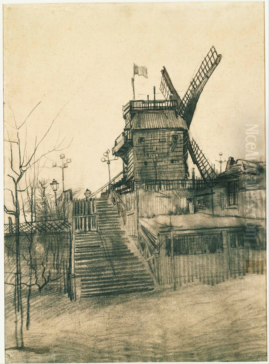 Moulin de la Galette Oil Painting by Vincent Van Gogh