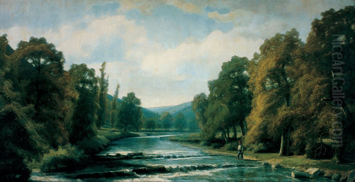 Mountain Landscape Oil Painting by unknown