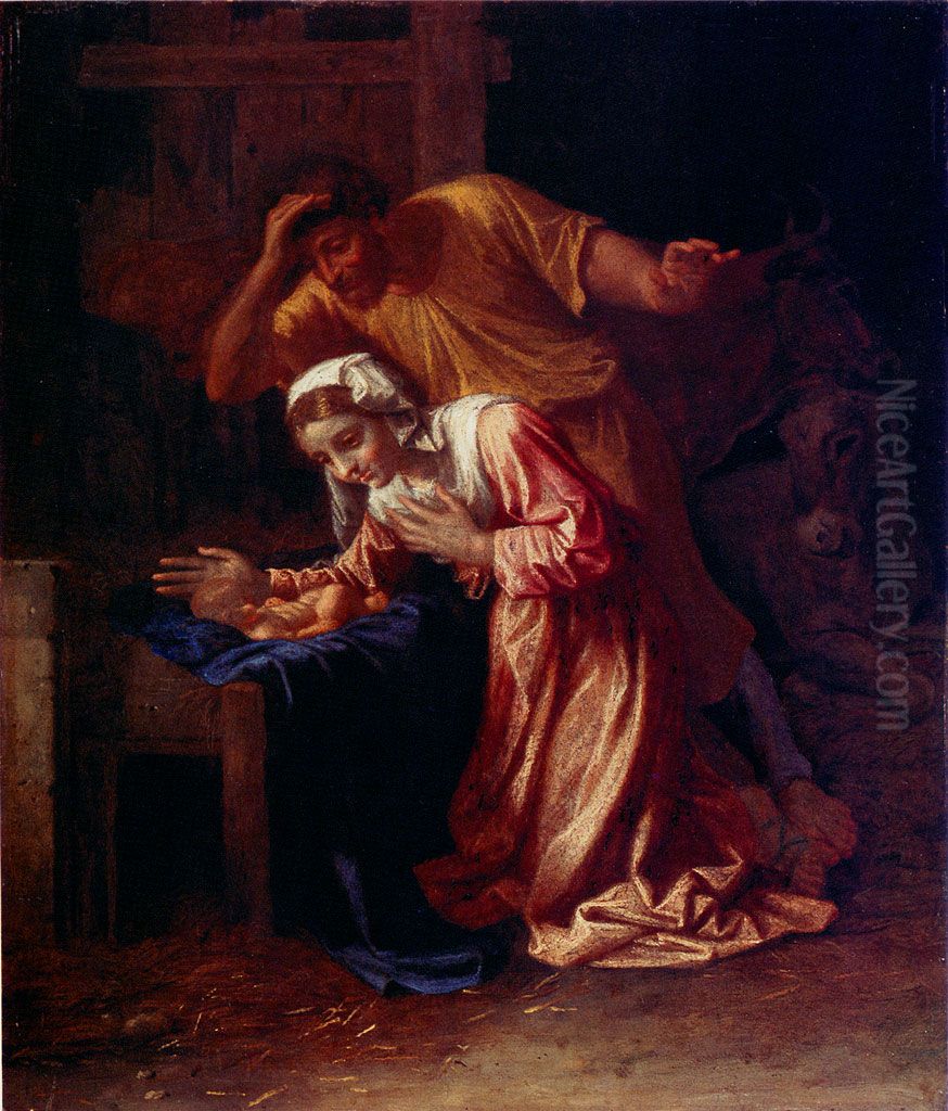 Nativity Oil Painting by Nicolas Poussin