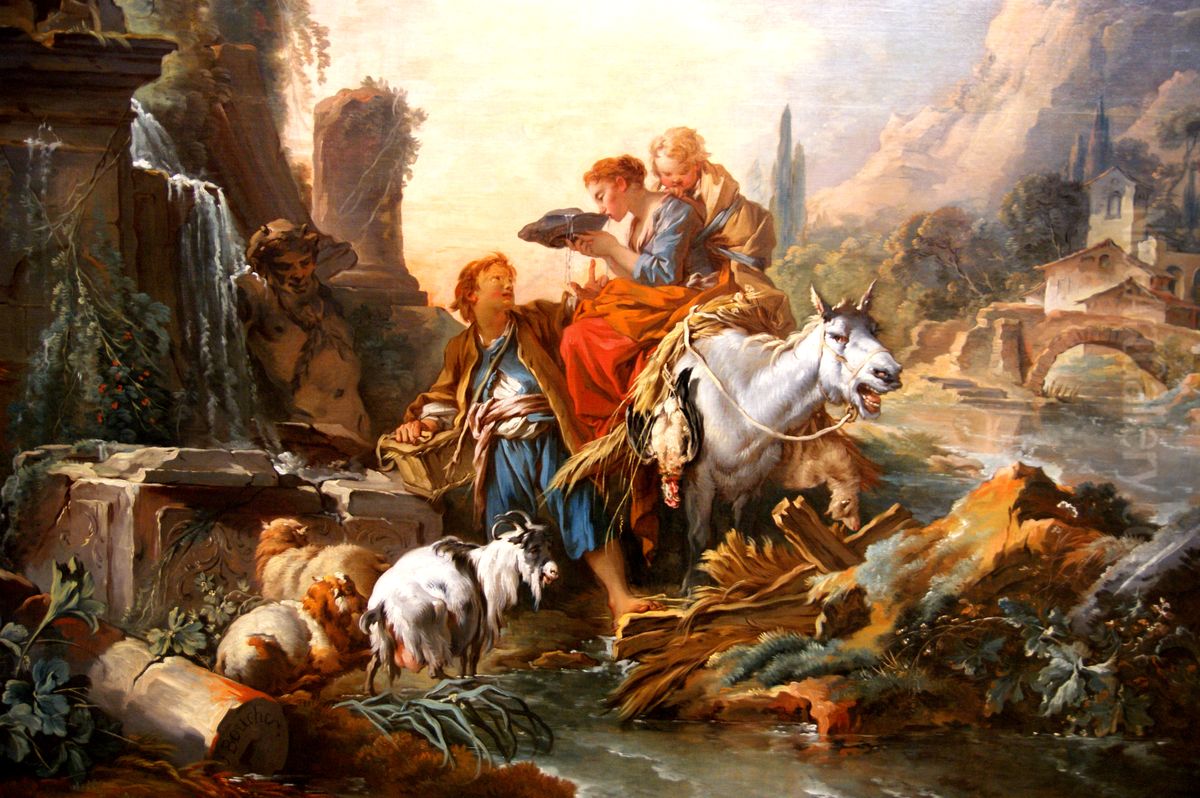 Rast am Brunnen Oil Painting by Francois Boucher