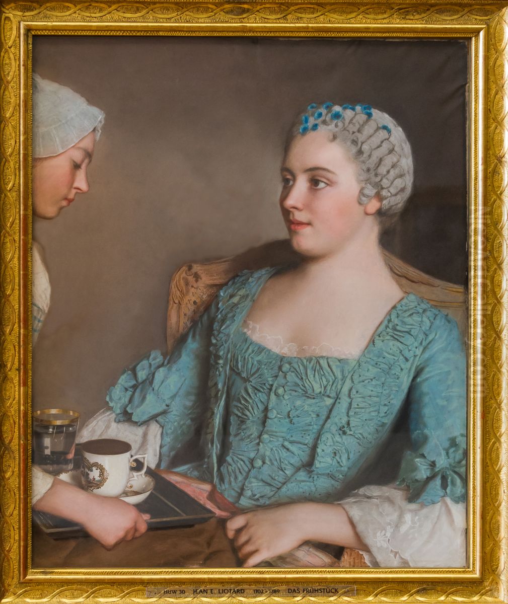 la Prima Collazione Oil Painting by Jean-Etienne Liotard