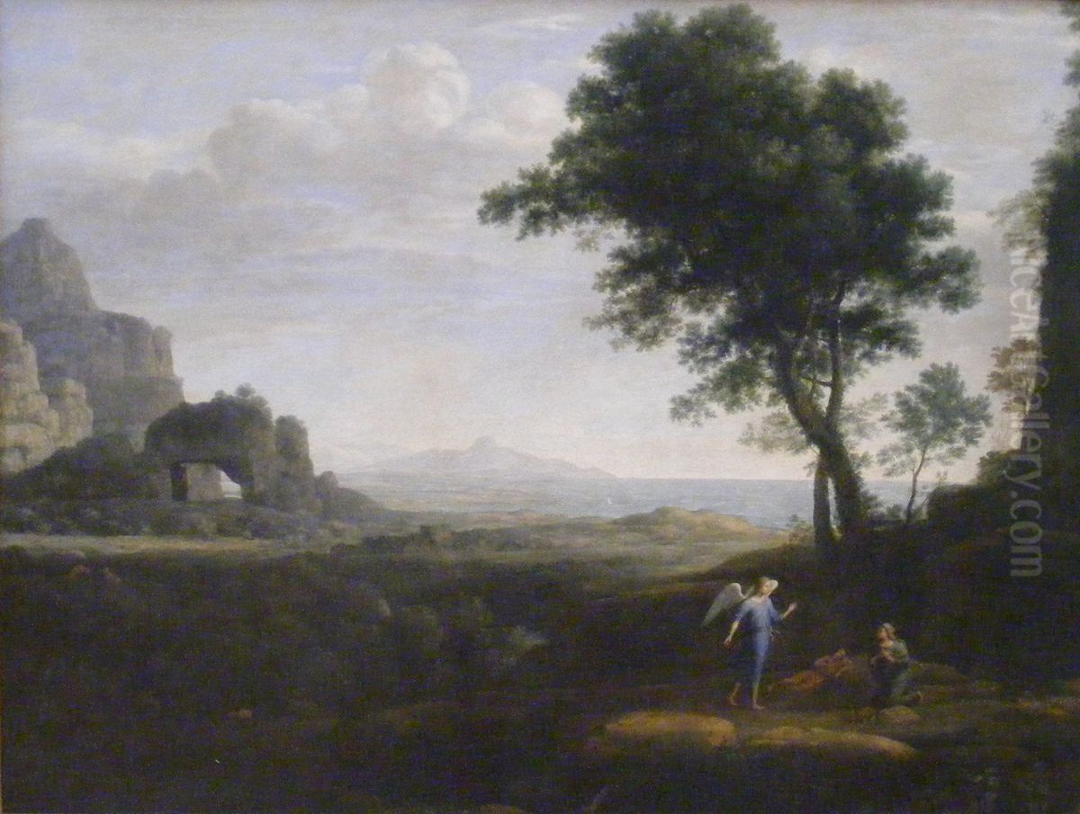 Hagar und Ismael in der Wuste Oil Painting by Claude Lorrain (Claude Gellee)