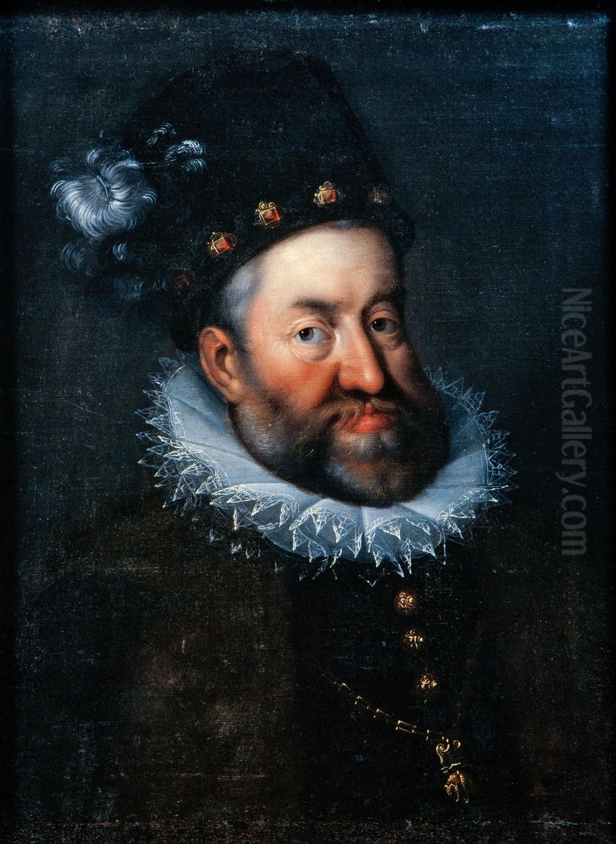 Rudolf II of Habsburg (1552-1612) Oil Painting by Hans Von Aachen
