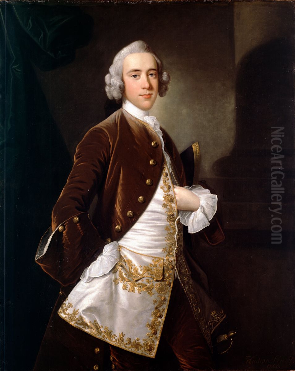 Portrait of a Man Oil Painting by Thomas Hudson