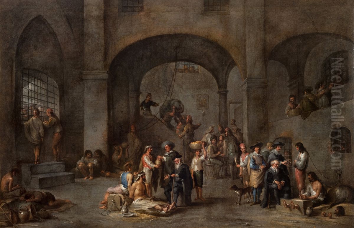 To Visit the Imprisoned Oil Painting by Cornelis de Wael