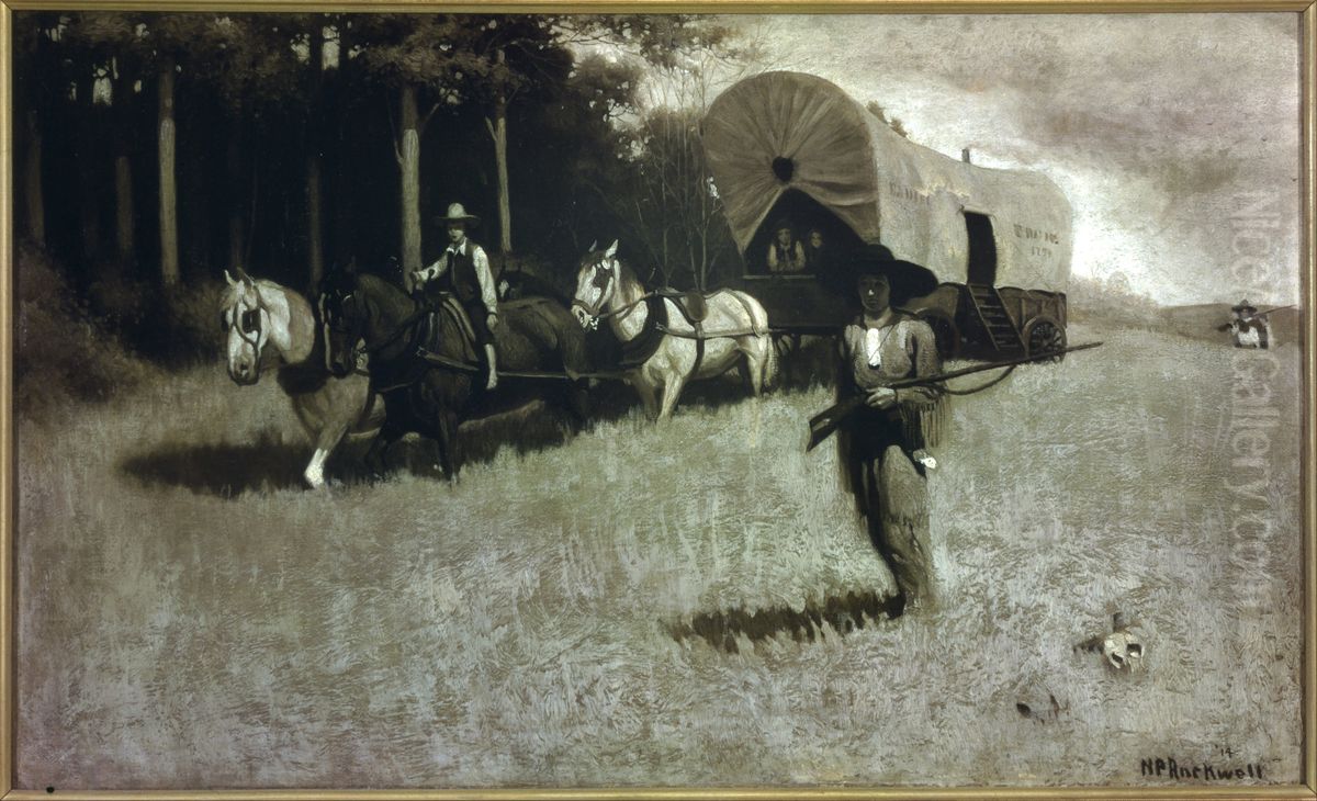 Scouting With Daniel Boone Oil Painting by Norman Rockwell