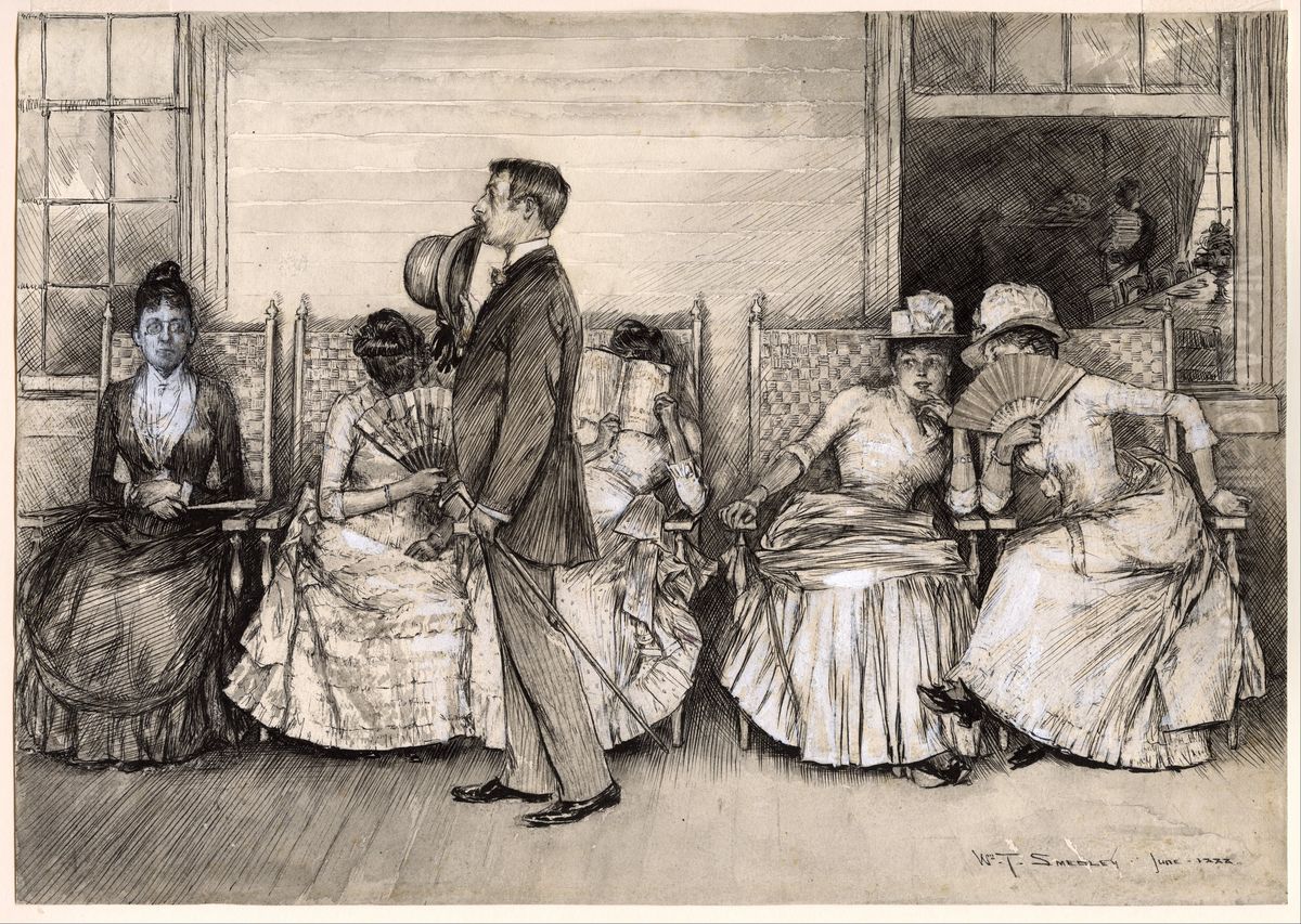 A Late Arrival Oil Painting by William Thomas Smedley