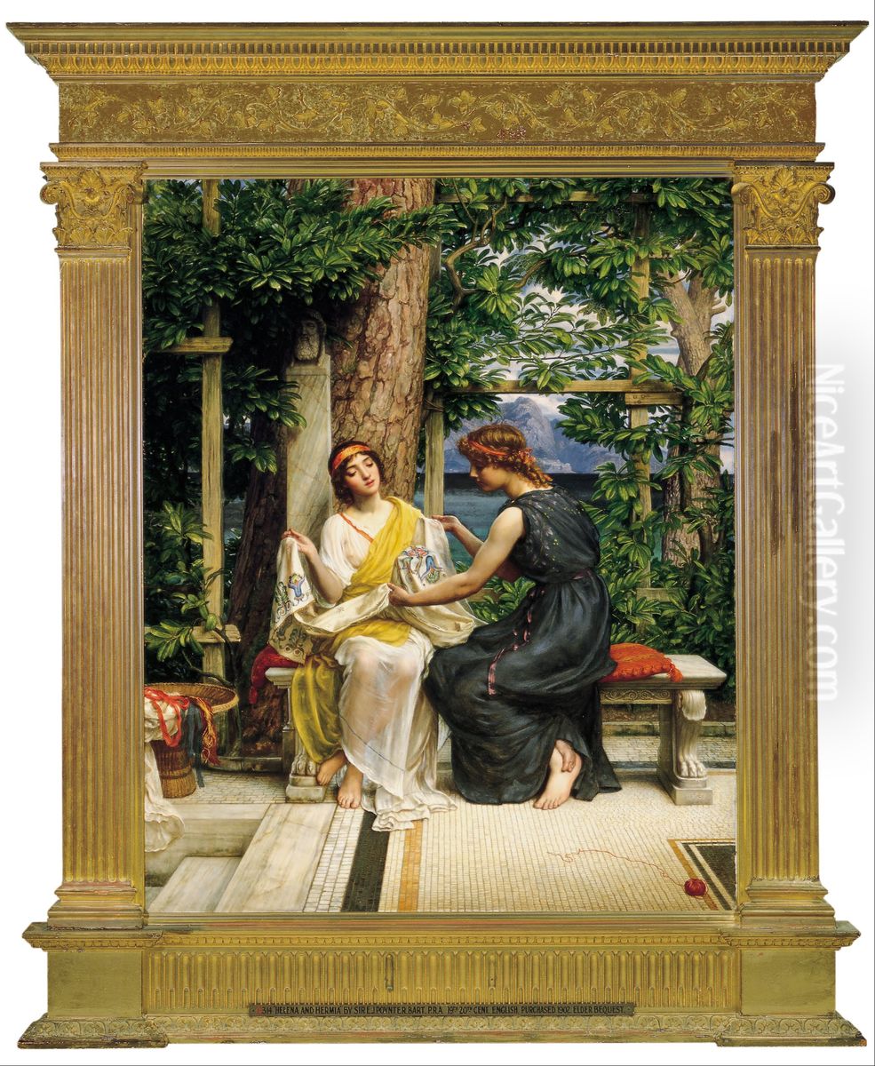 Helena and Hermia Oil Painting by Edward Poynter