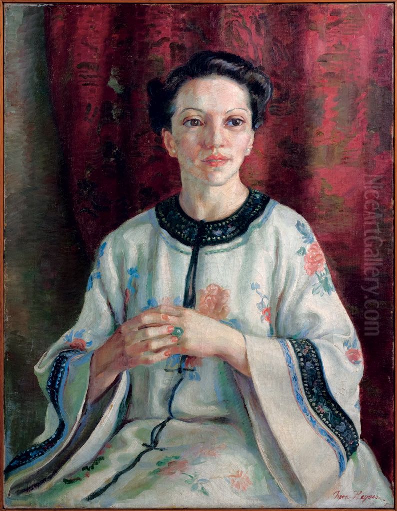 Mme Elink Schuurman Oil Painting by Nora Heysen